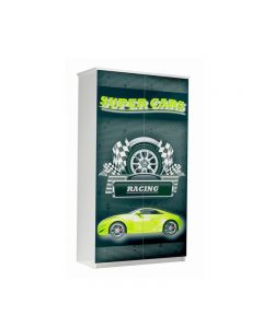 Zöld autós ruhásszekrény